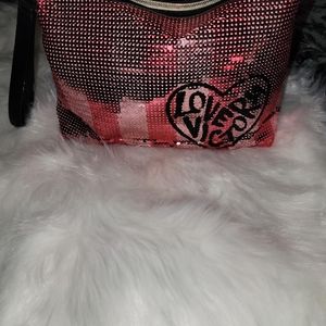 New Victoria secret sequin makeup bag
